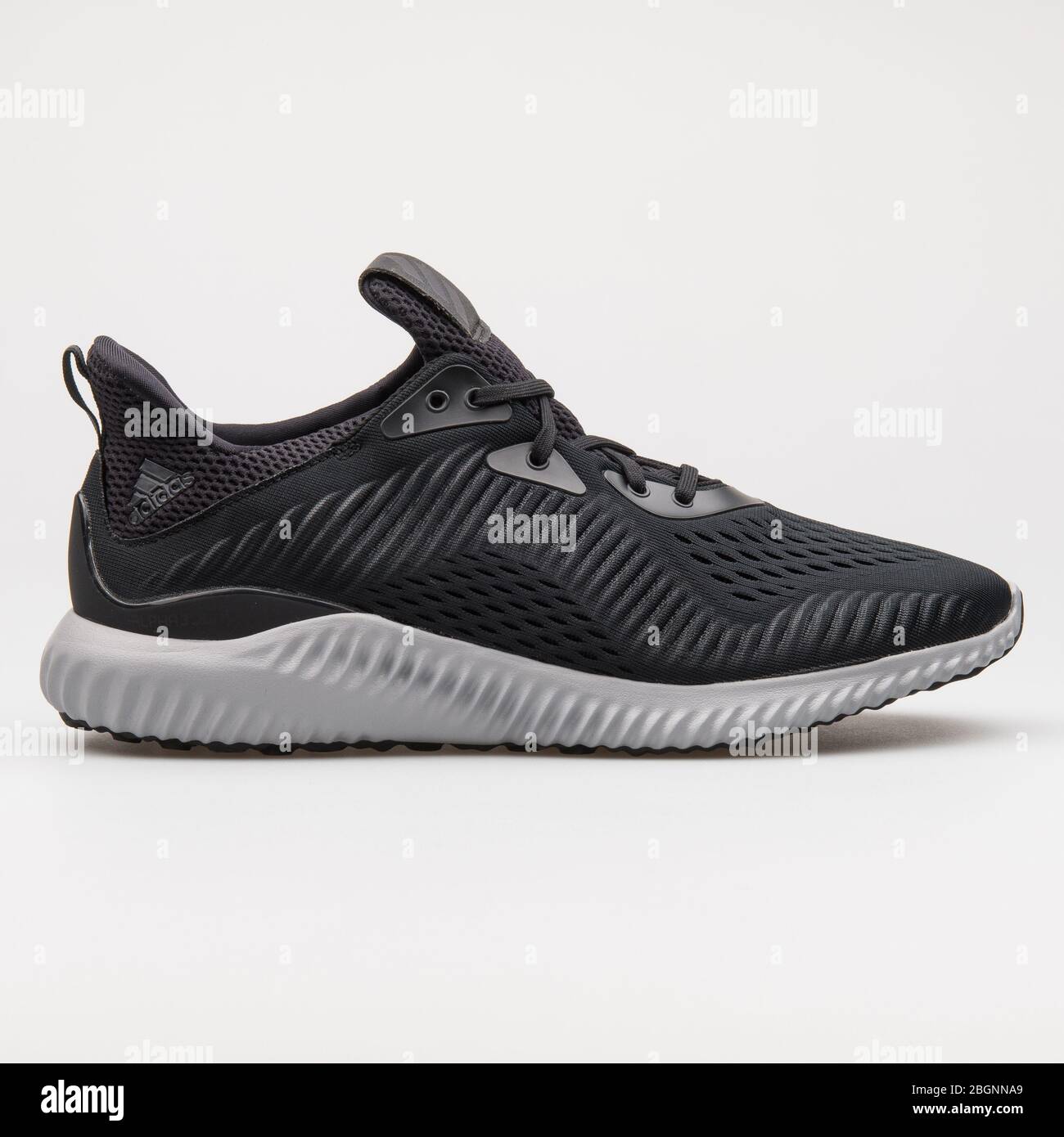 VIENNA, AUSTRIA - AUGUST 16, 2017: Adidas Alphabounce EM black and grey  sneaker on white background Stock Photo - Alamy