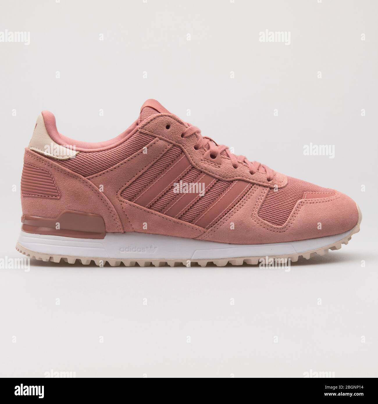 VIENNA, AUSTRIA - AUGUST 22, 2017: Adidas ZX 700 pink sneaker on white background Stock Photo - Alamy