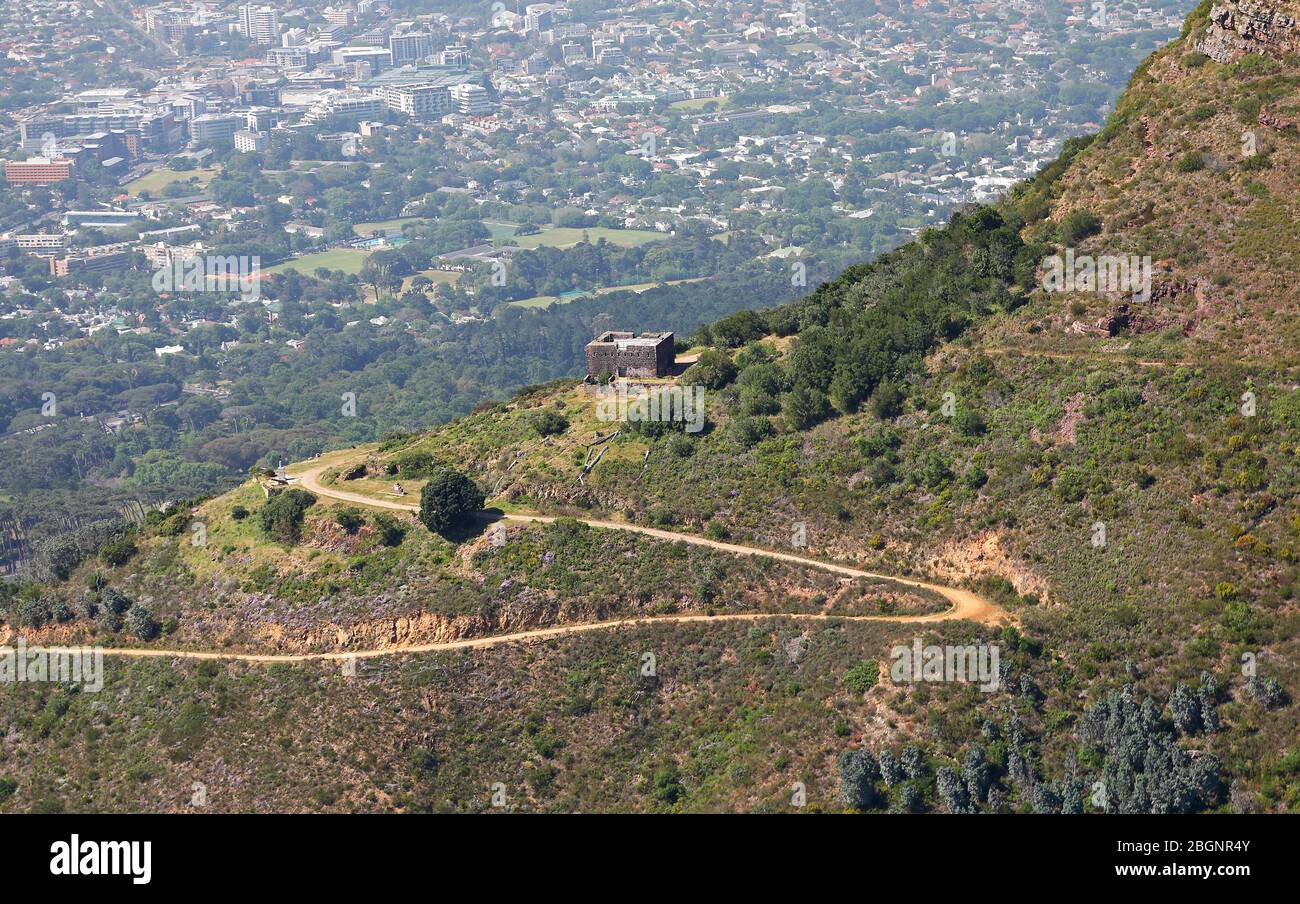 Aerial photo of Kings Blockhouse and Table Mountain Stock Photo Alamy