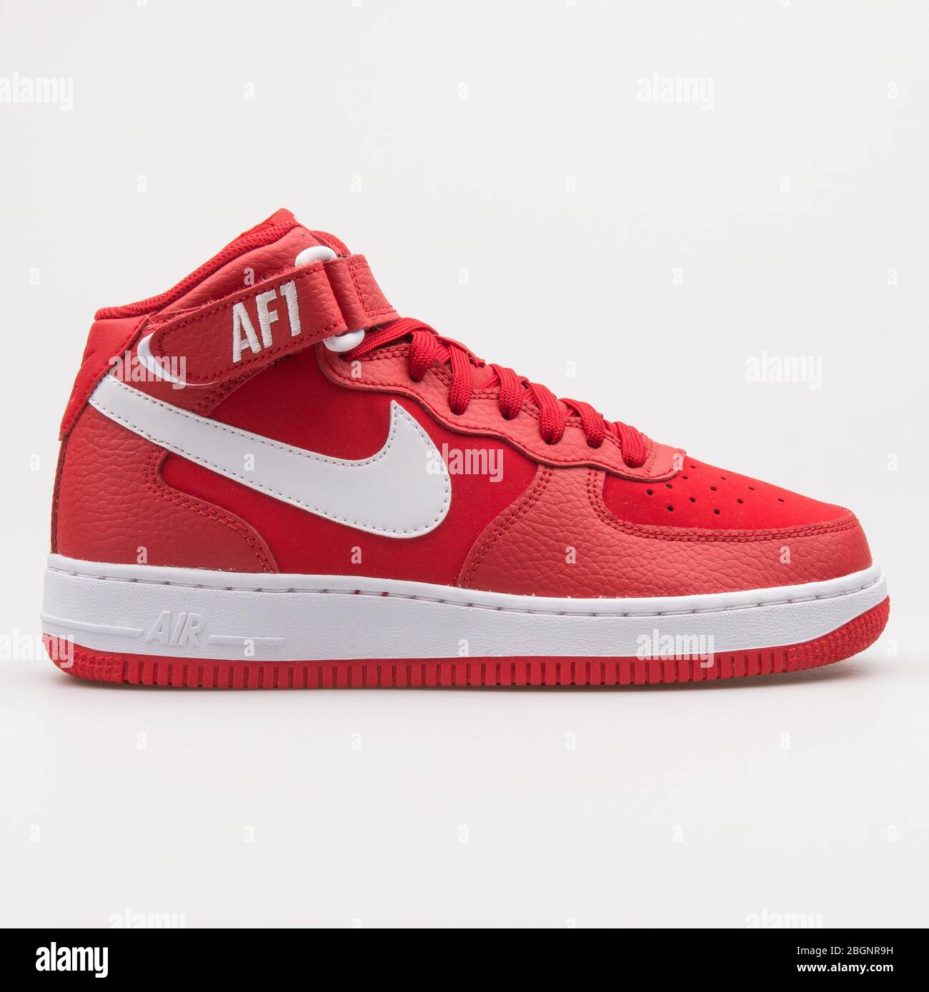 red and white high top air force 1