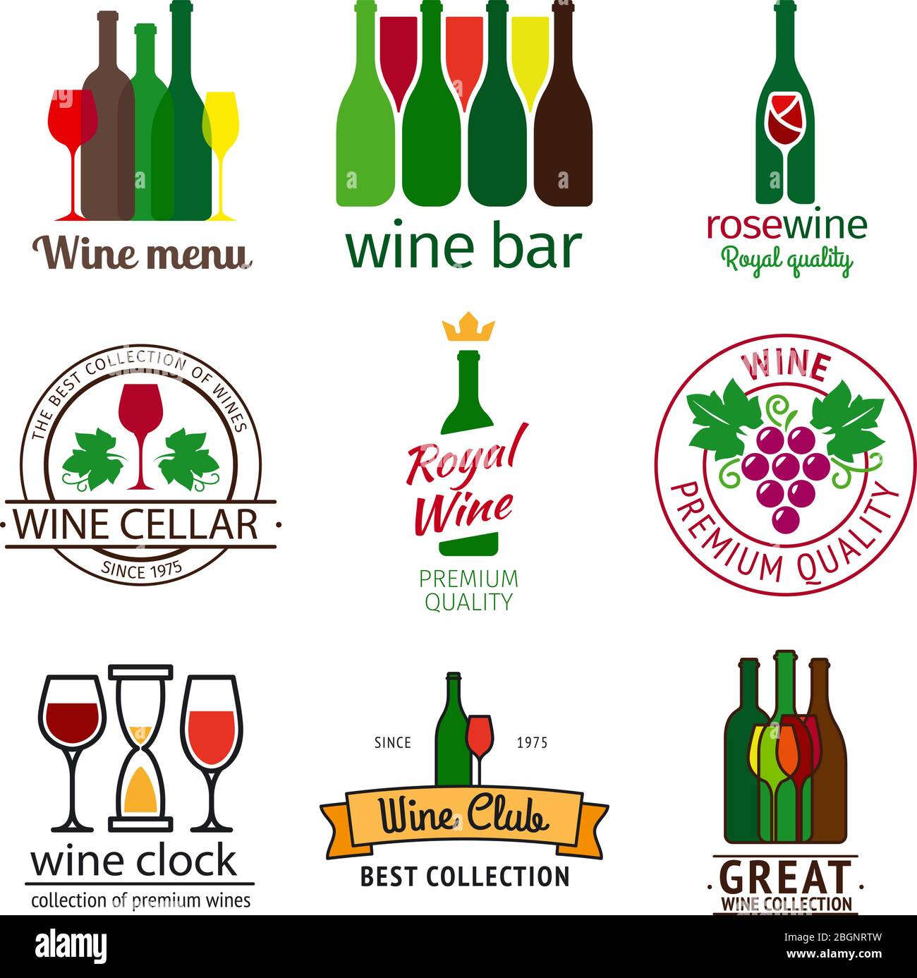 Premium Vector  Set of collection bar glassware