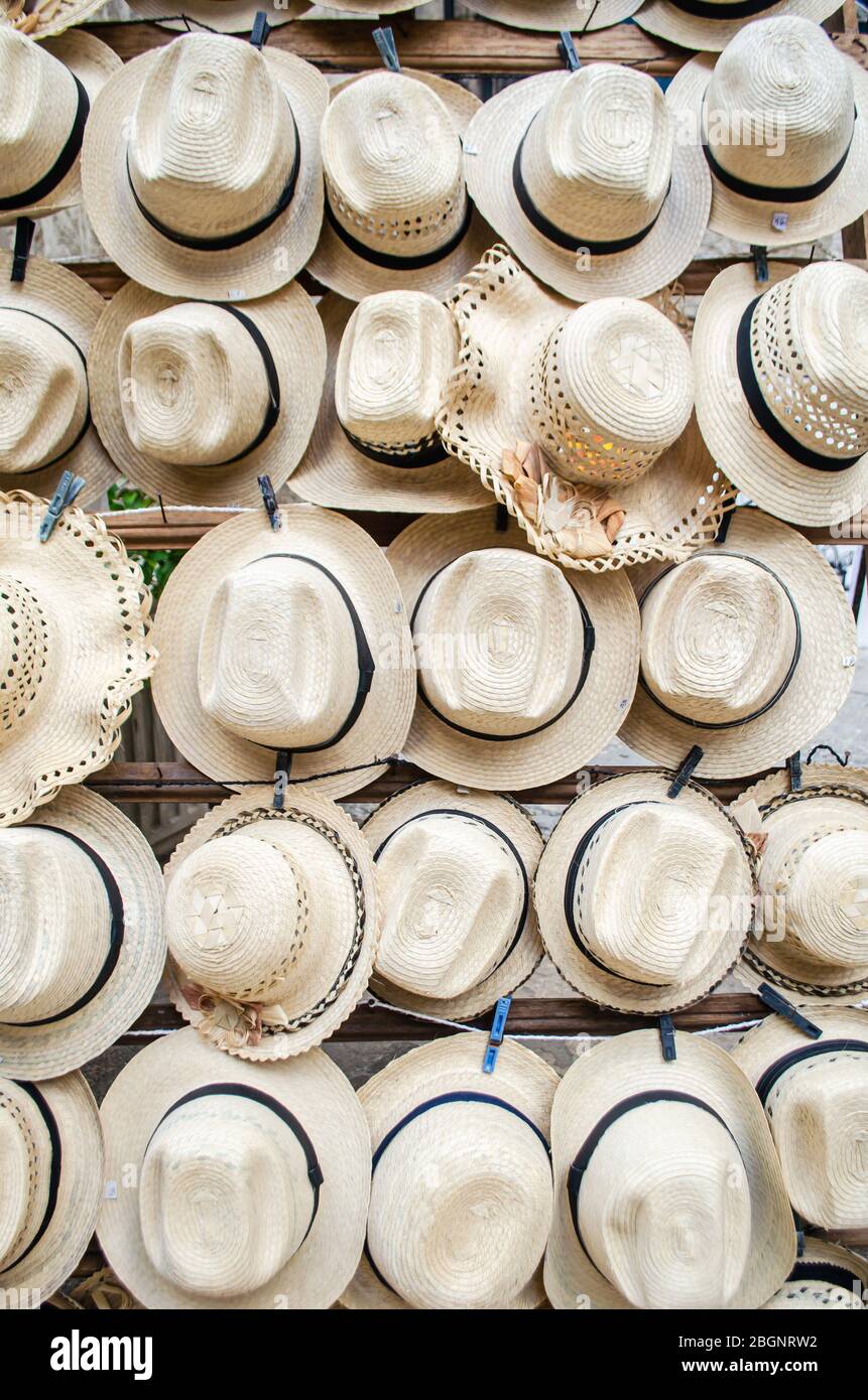 Typical Cuban souvenirs for sale in the streets of the Old Havana Stock Photo