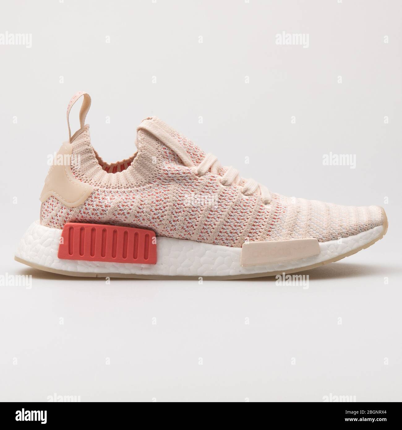 VIENNA, AUSTRIA - AUGUST 24, 2017: Adidas NMD R1 rose sneaker on white  background Stock Photo - Alamy