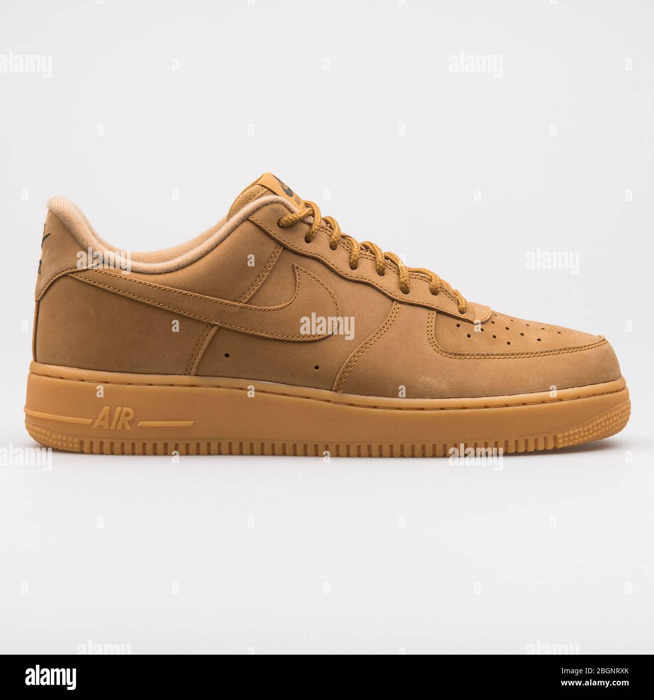 VIENNA, AUSTRIA - AUGUST 24, 2017: Nike Air Force 1 07 WB light brown  sneaker on white background Stock Photo - Alamy