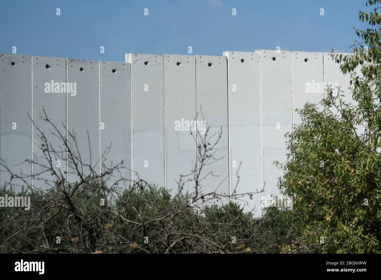Palestine, Bethlehem, The Israeli border security wall at Bethlehem in