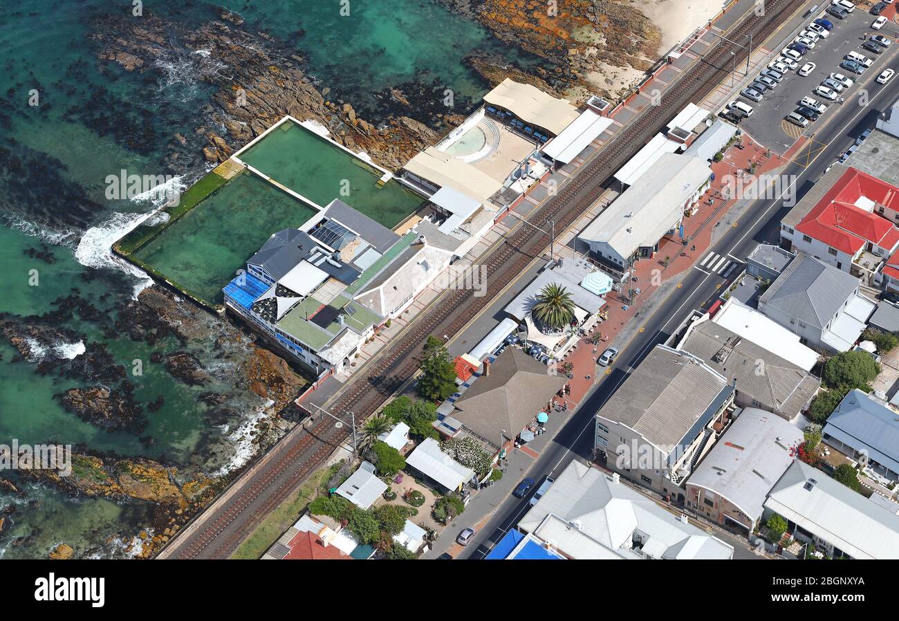 Aerial photo of Brass Bell restaurant and tidal pool Stock Photo Alamy