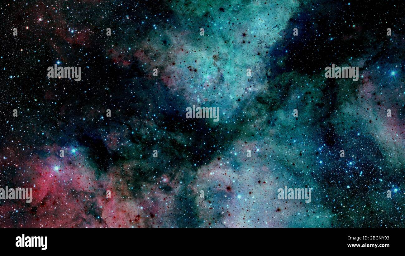 Green cosmic background. Nebulae space. Elements of this image ...