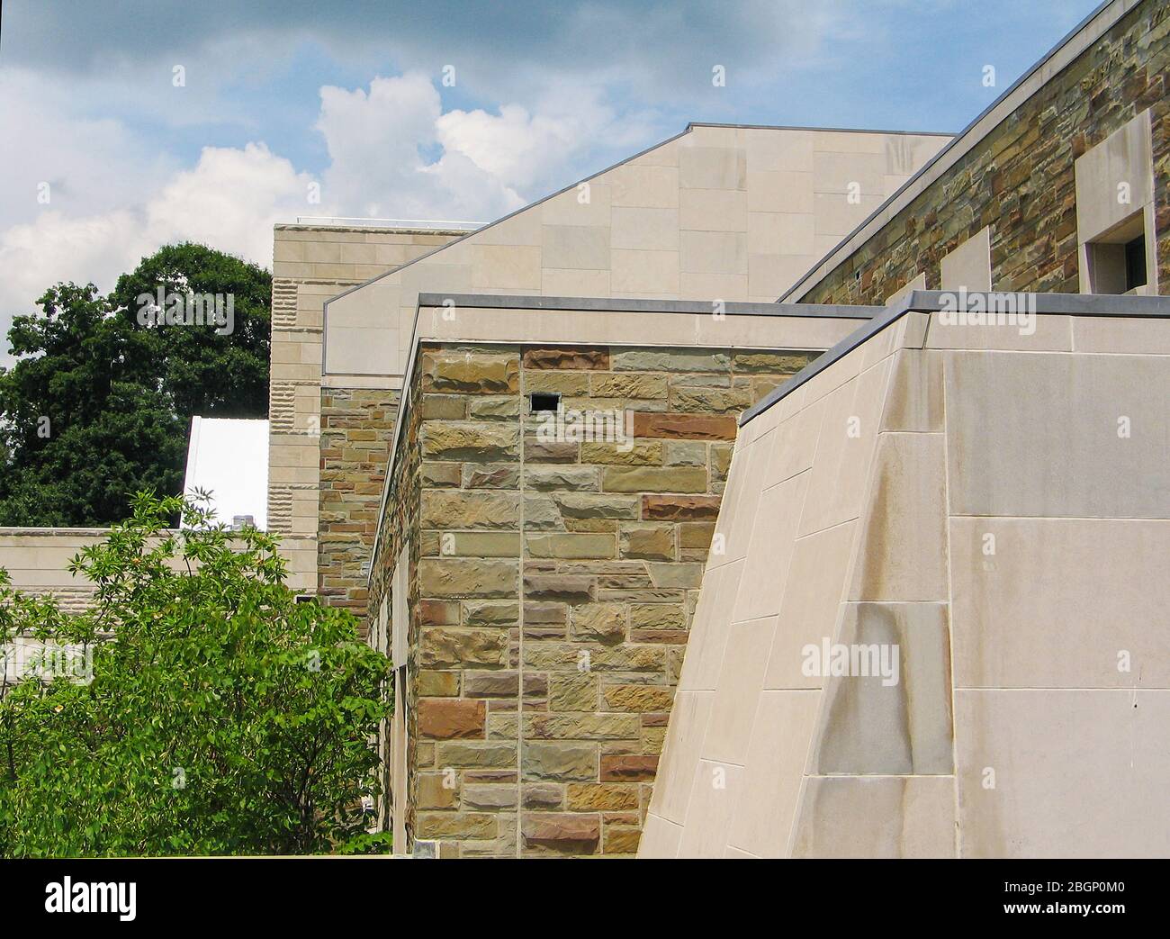 Examples of modern architecture at Ives Hall on the Cornell University Campus in Ithaca, NY