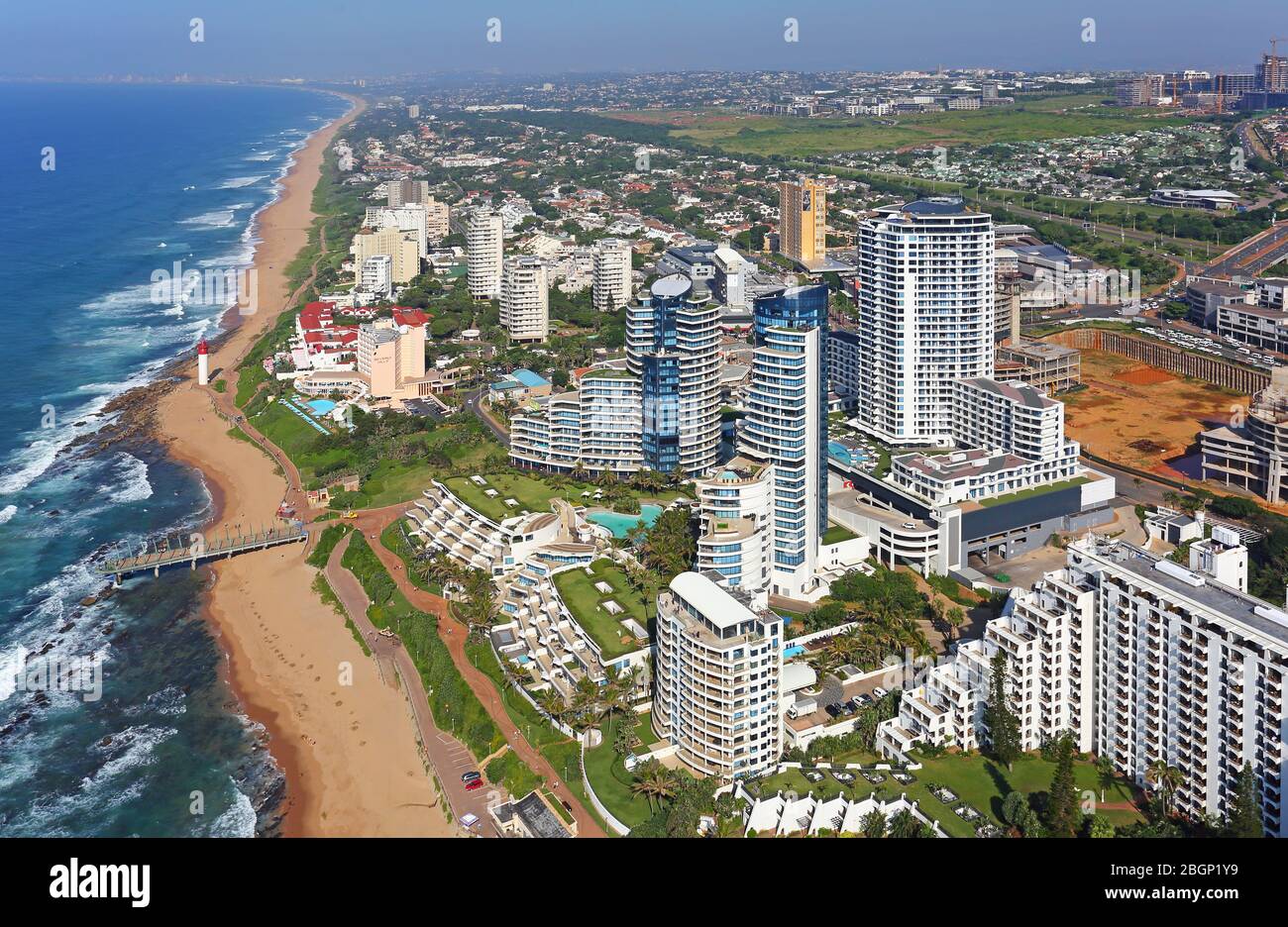 Aerial photo of Umhlanga Rocks and lighthouse Stock Photo Alamy