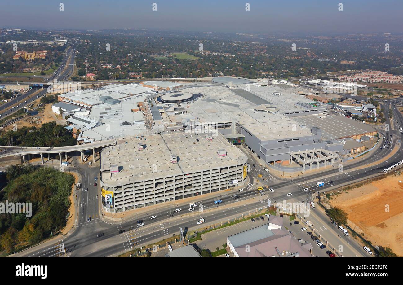 Aerial photo of Fourways Mall Stock Photo Alamy