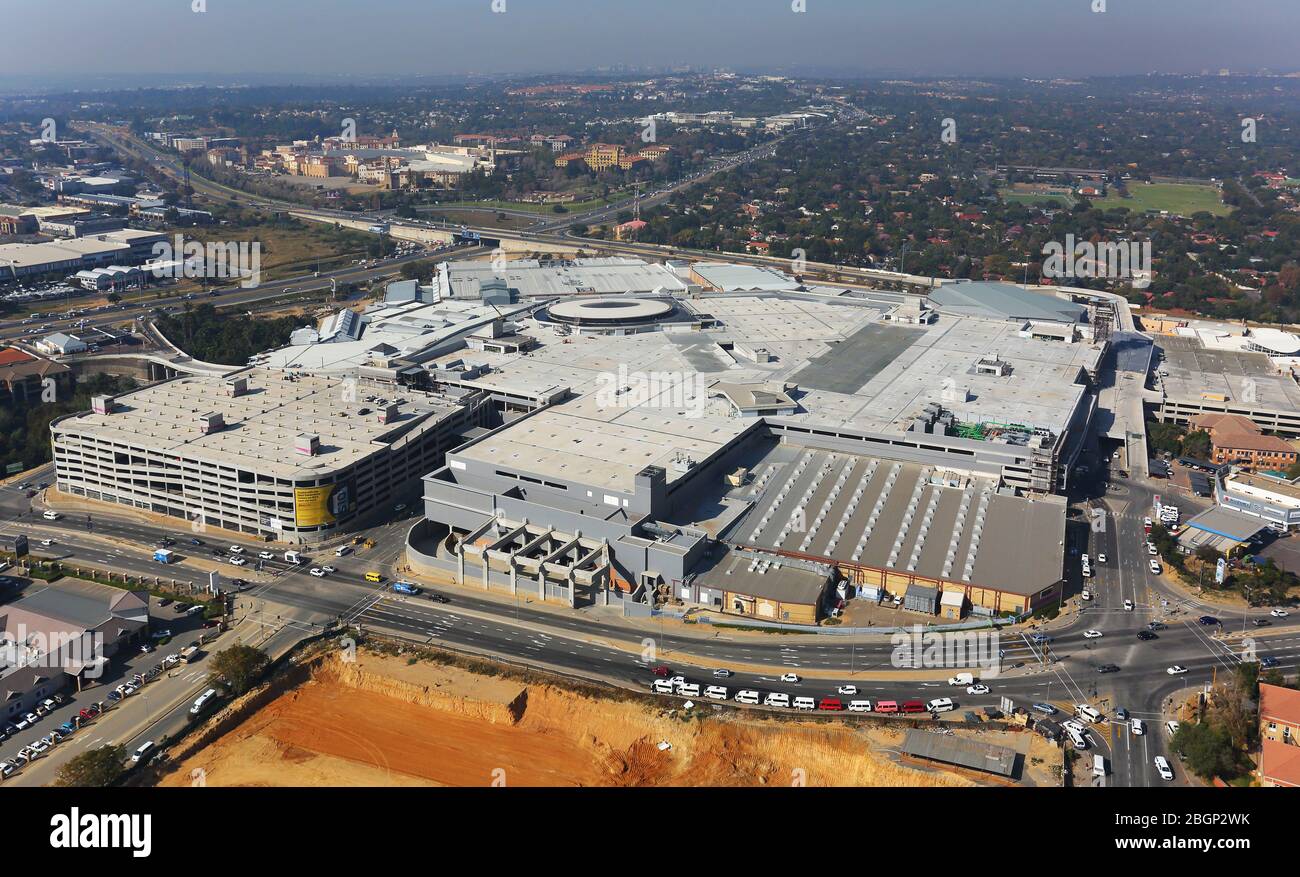 Aerial photo of Fourways Mall Stock Photo Alamy