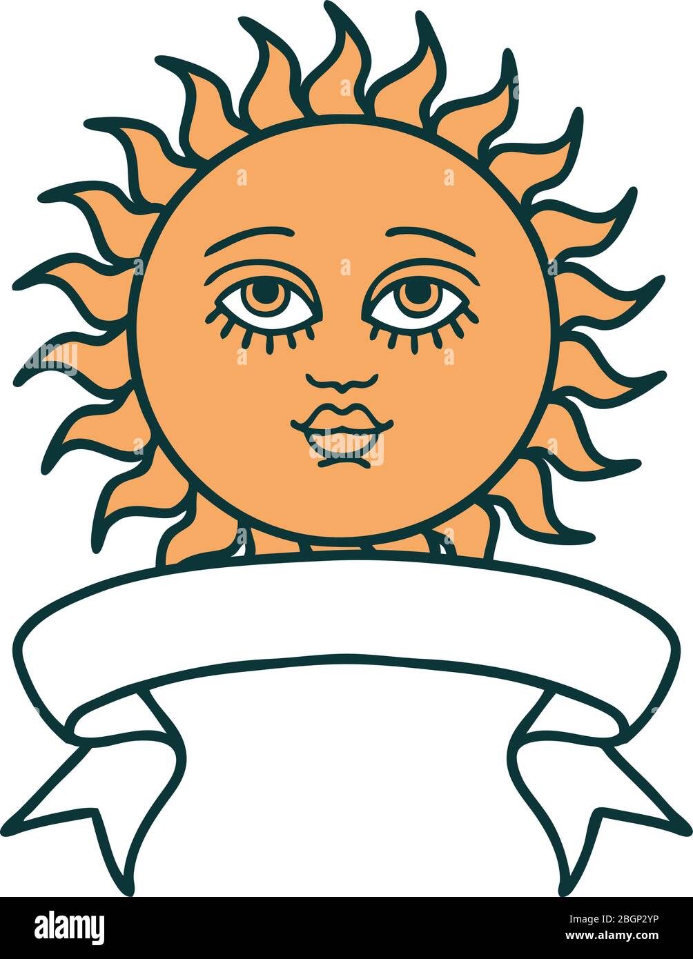 Traditional Tattoo With Banner Of A Sun With Face Stock Vector Image Art Alamy Traditional Tattoo With Banner Of A Sun With Face Stock Vector Image Art Alamy
