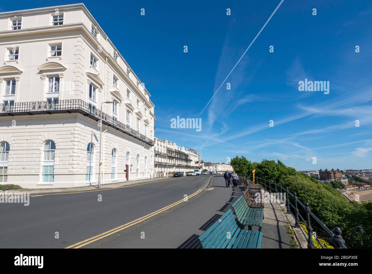 view of the South Cliff Espalnade in Scarborough featuring the prince