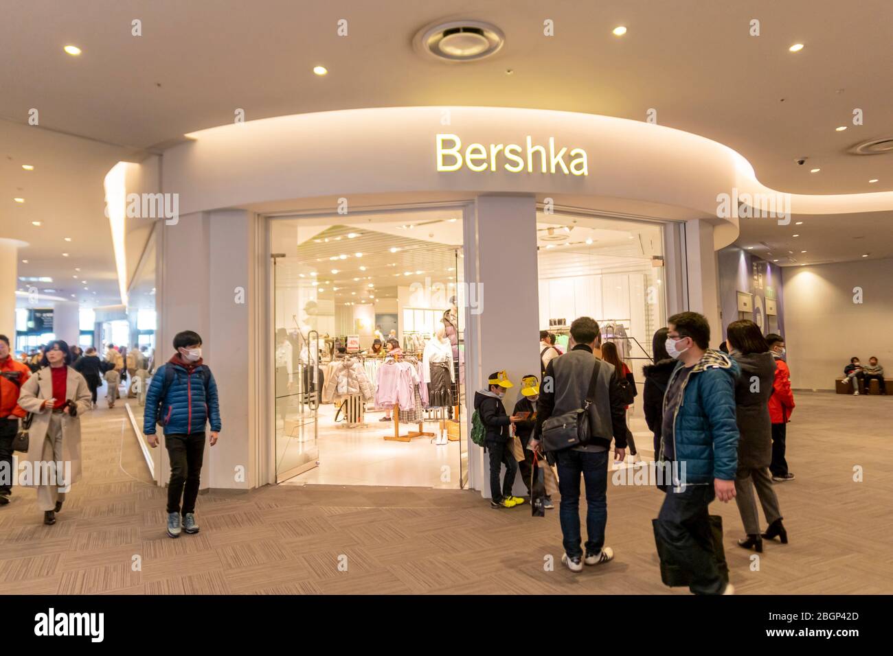 Tokyo, Japan - February 8, 2020; Display of Bershka store in Diver city  Tokyo building at Daiba district with Japanese people walking around Stock  Photo - Alamy
