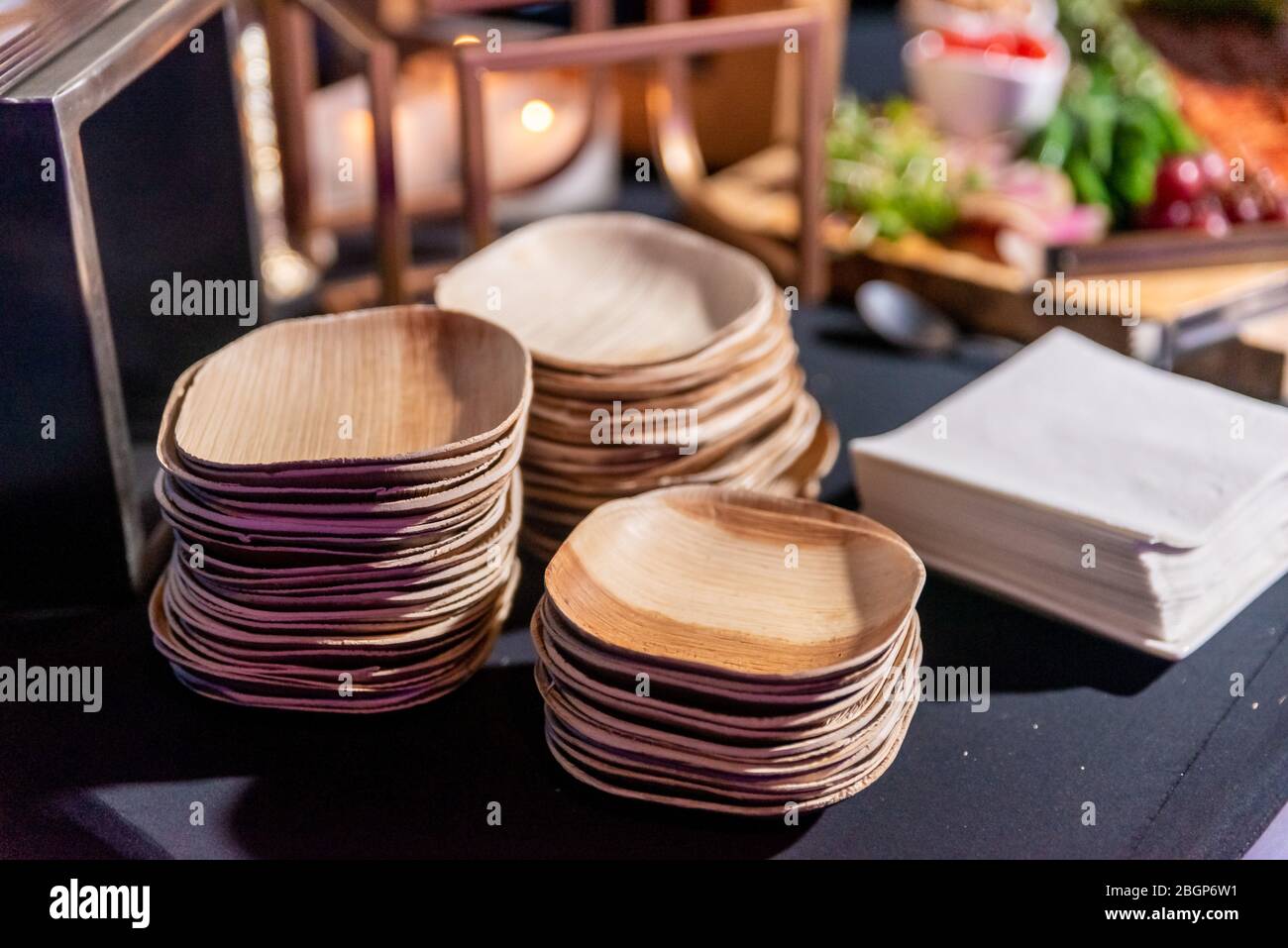 Eco environmentally friendly palm leaf plates made from natural