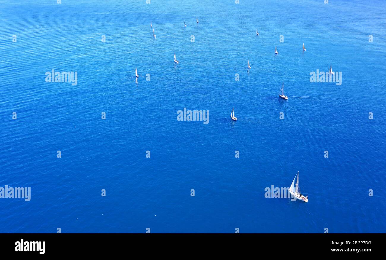 Aerial photo of yachts and boats in Table Bay Harbour Stock Photo Alamy