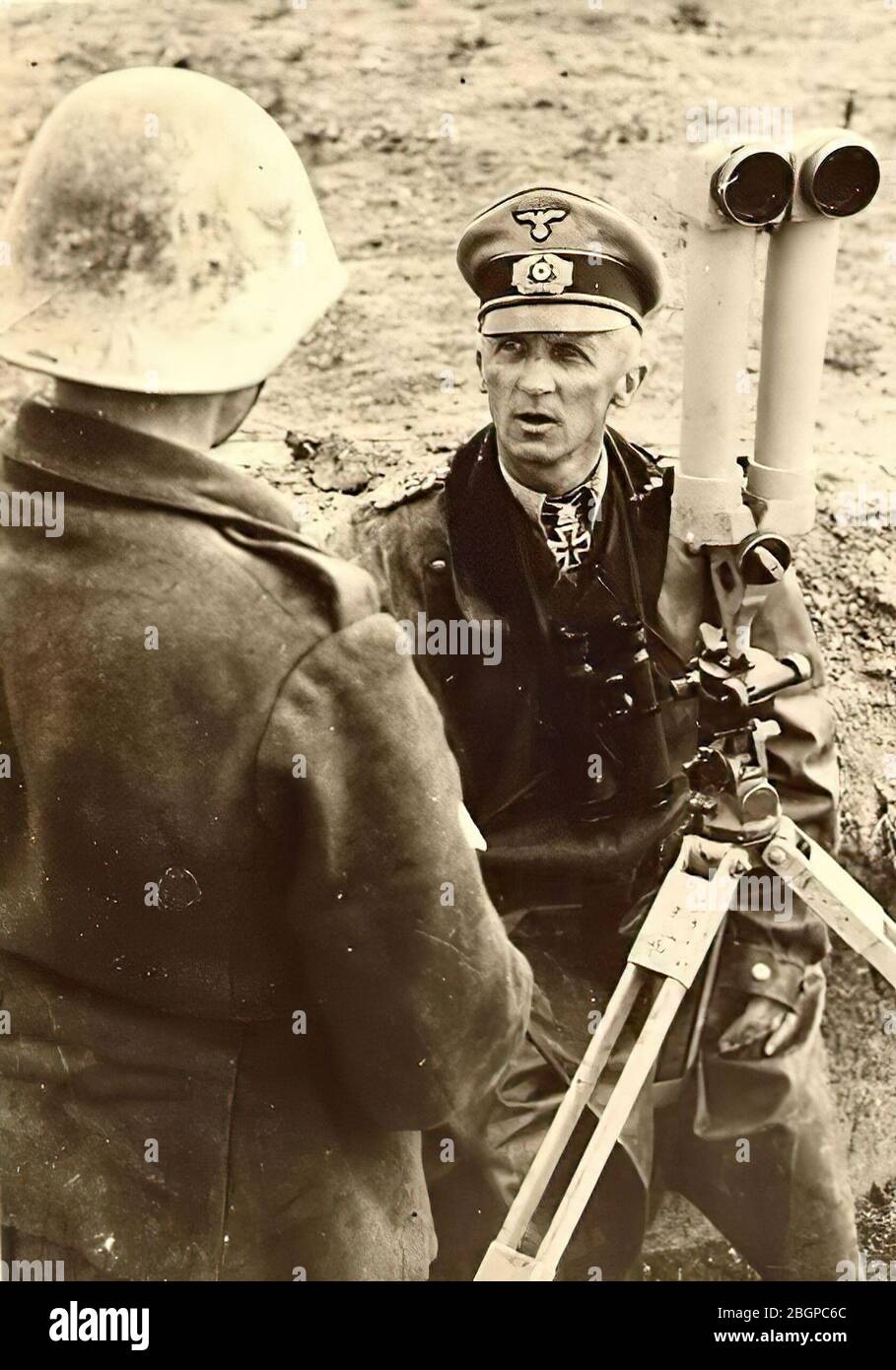General der Panzertruppen Hasso von Manteuffel and a Rumanian Stock Photo