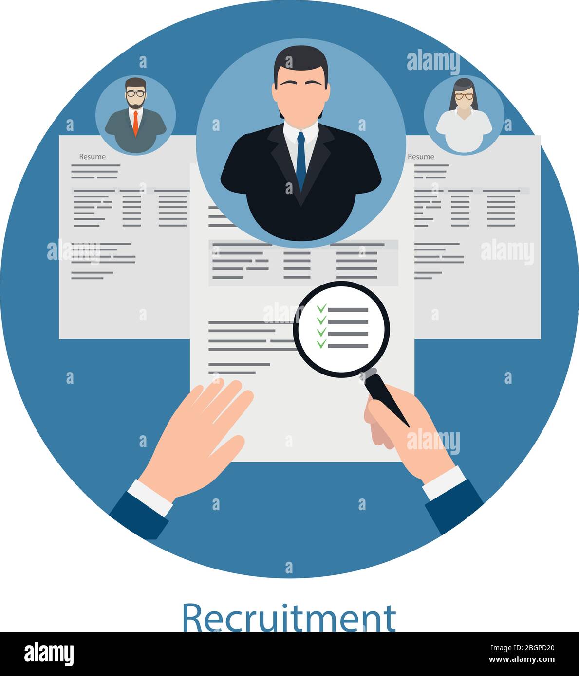 Hiring concept. Human resources management, recruitment candidate 