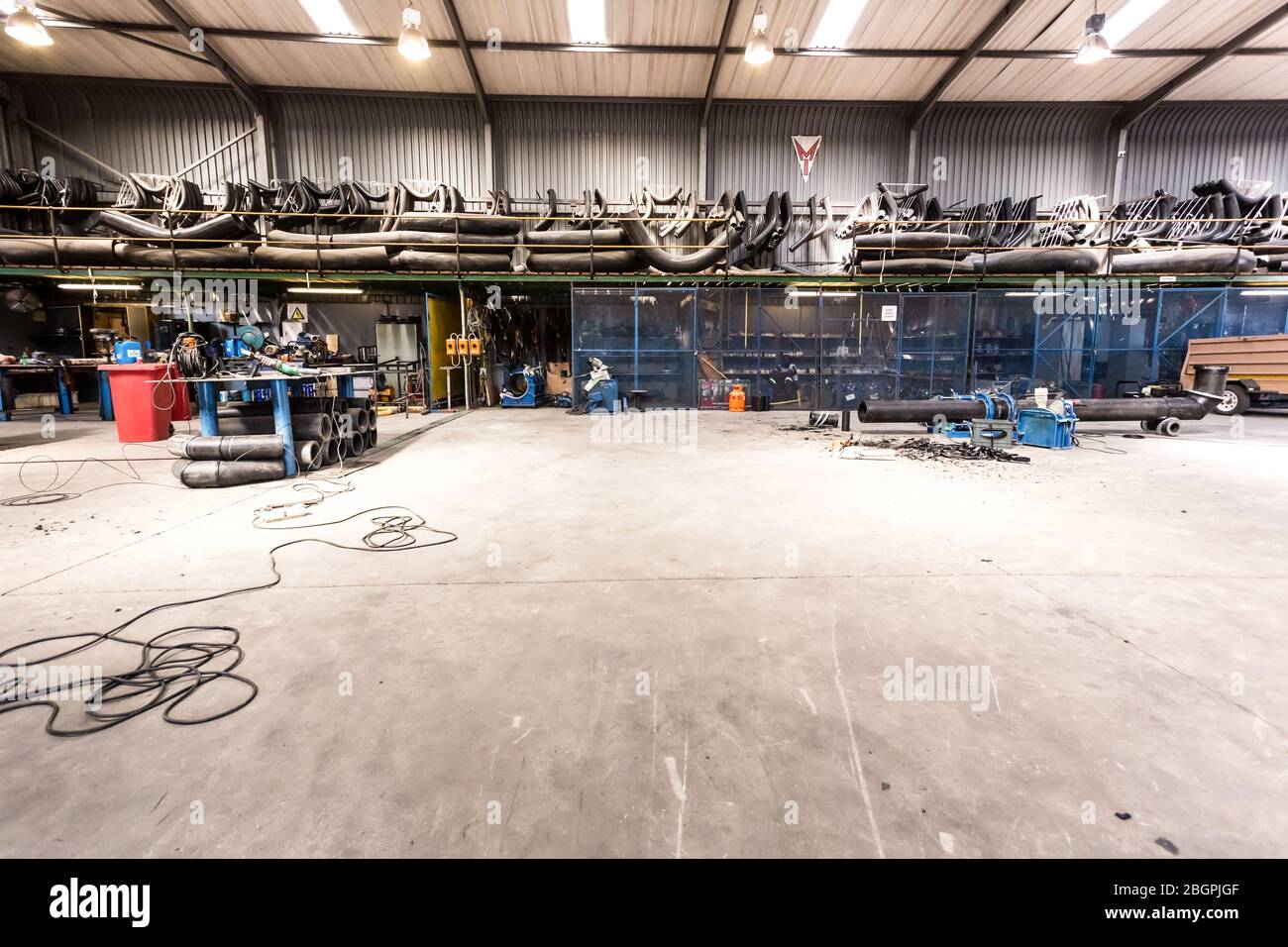 Rustenburg Steel Rustenburg, South Africa - February 9, 2015: Empty steel and pipe ...