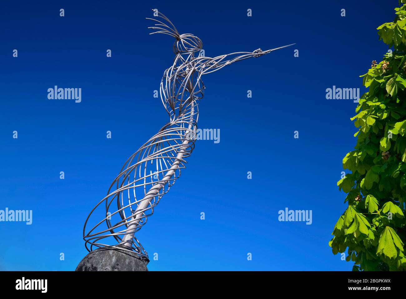 Ireland, County Antrim, Belfast, Beacon of Hope sculpture on Oxford