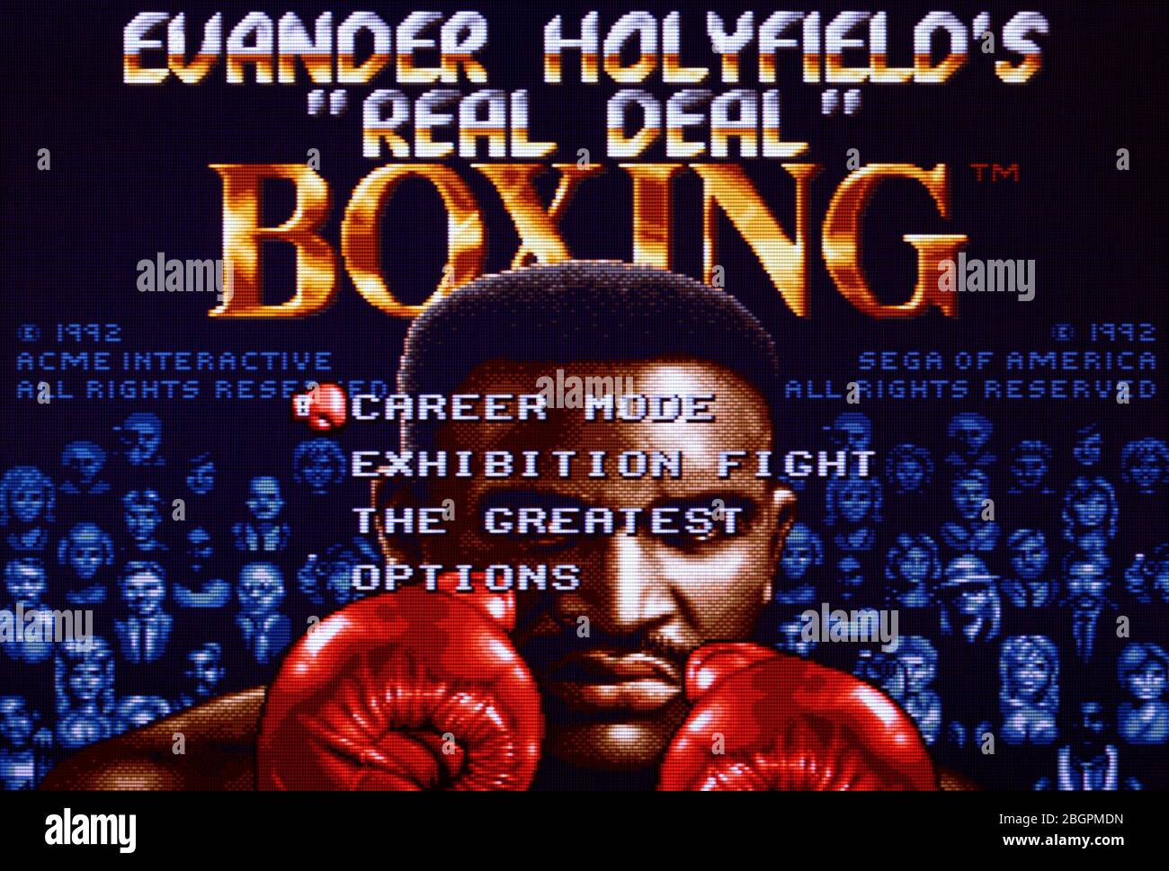 vander Holyfield's Real Deal Boxing - Sega Genesis Mega Drive - Editorial use only Stock Photo