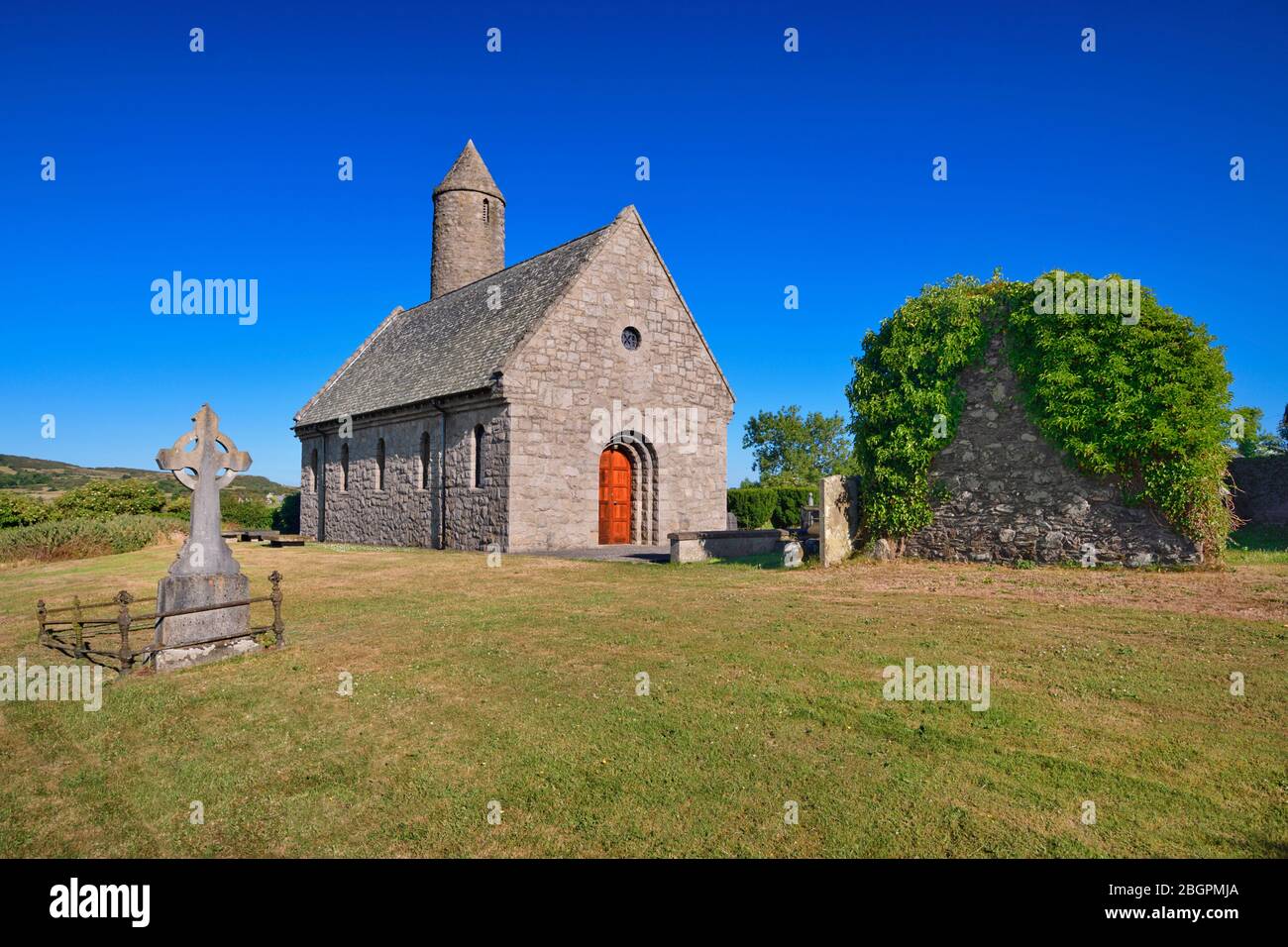 Ireland, County Down, Saul, Commemorative church built in 1933 on the site of St Patrick's first church in Ireland. Stock Photo