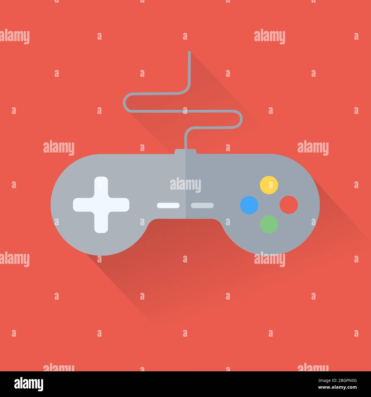 Game controller icon with shadow. Vector illustration Stock Photo - Alamy