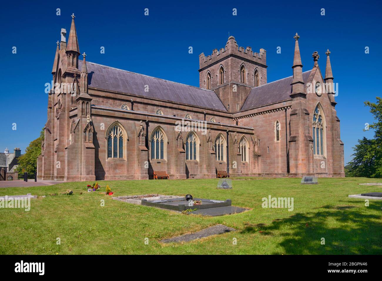 Ireland, County Armagh, Armagh, St Patrick's Church of Ireland Cathedral viewed from the side. Stock Photo