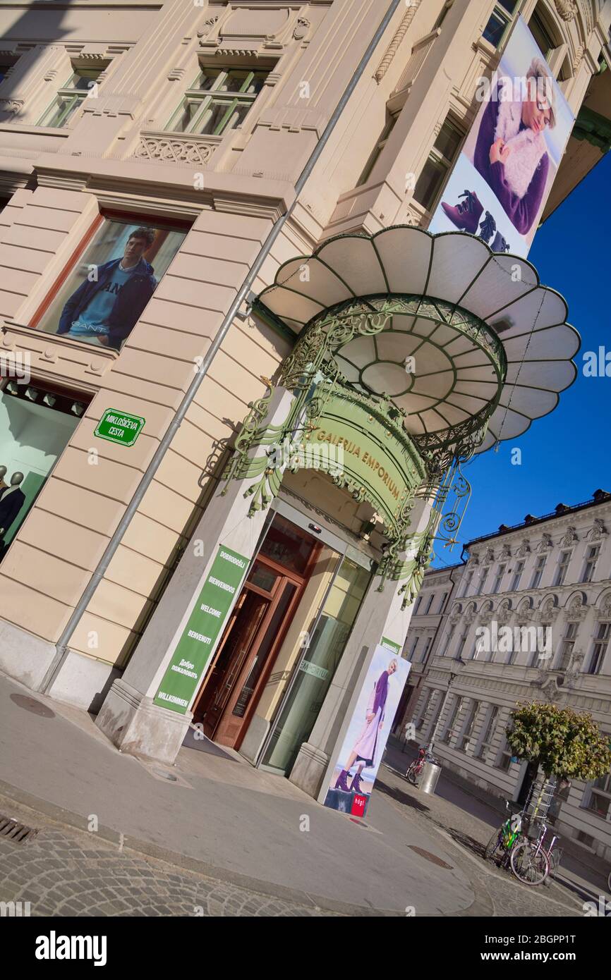Slovenia, Ljubljana, Urbanc Palace, Former 1903 French Art Nouveau