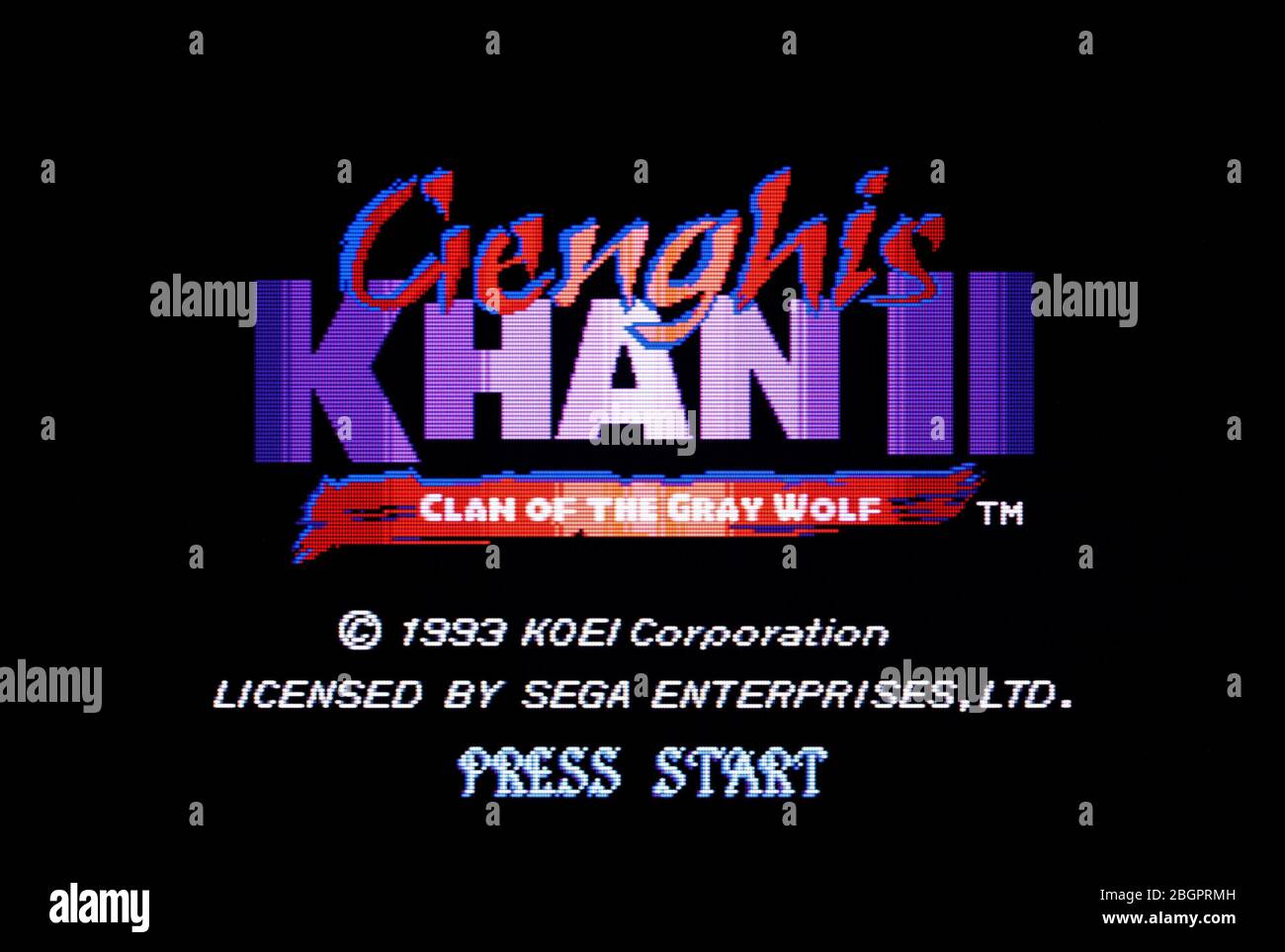 Genghis Khan 2 II Clan of the Gray Wolf - Sega Genesis Mega Drive - Editorial use only Stock Photo