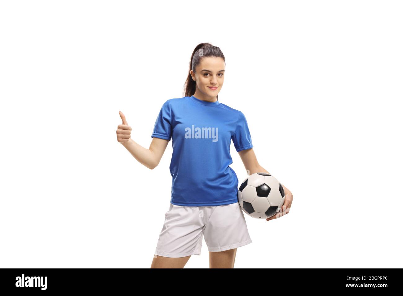 Sporty girl thumbs up hi-res stock photography and images - Alamy