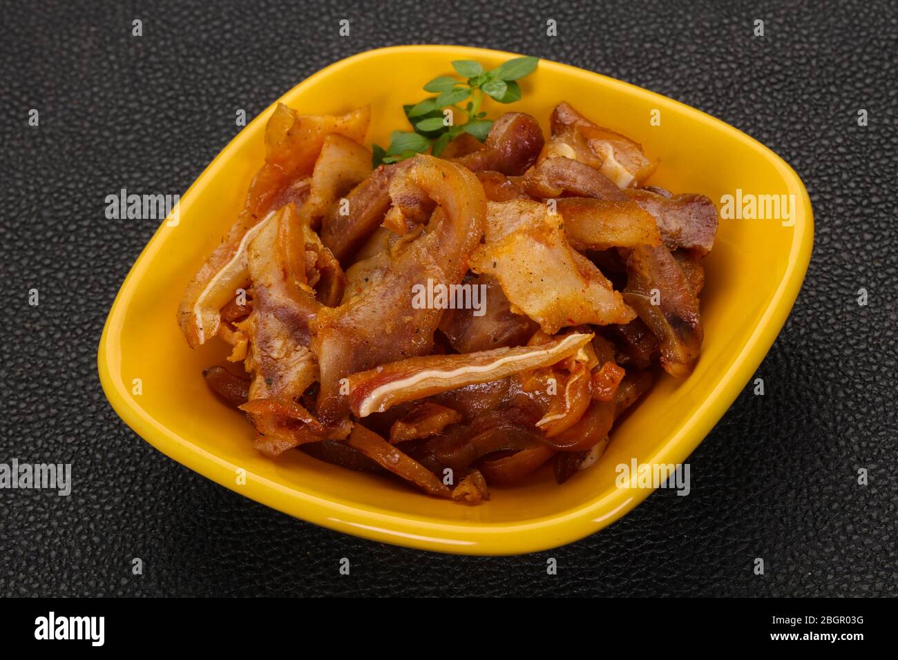 Pork ear snack in the bowl Stock Photo Alamy