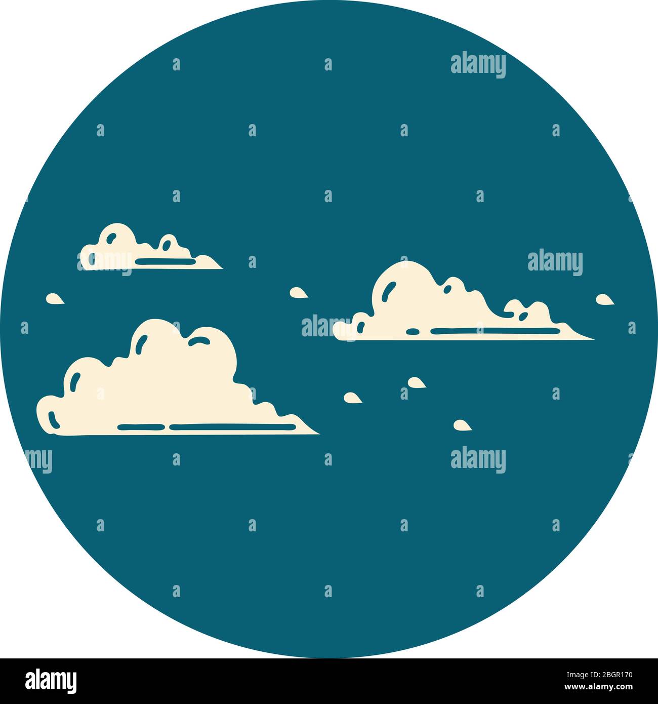 icon of a tattoo style floating clouds Stock Vector Image & Art - Alamy