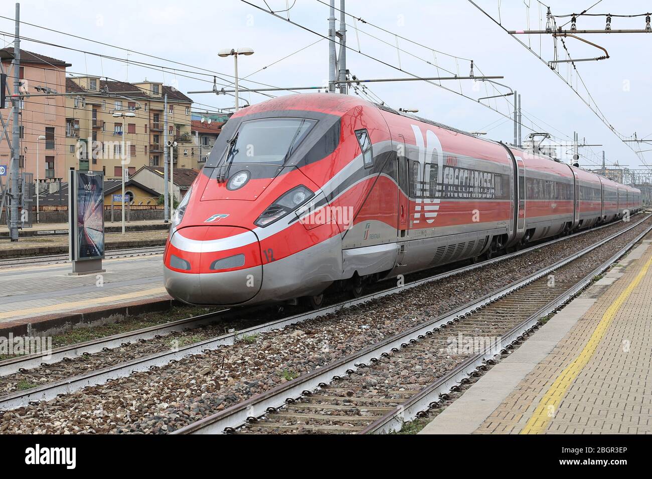 Italy - 22 September 2019: The Frecciarossa 1000 (ETR ETR 1000) a high-speed train operated by Italian state railway operator Trenitalia Stock Photo -