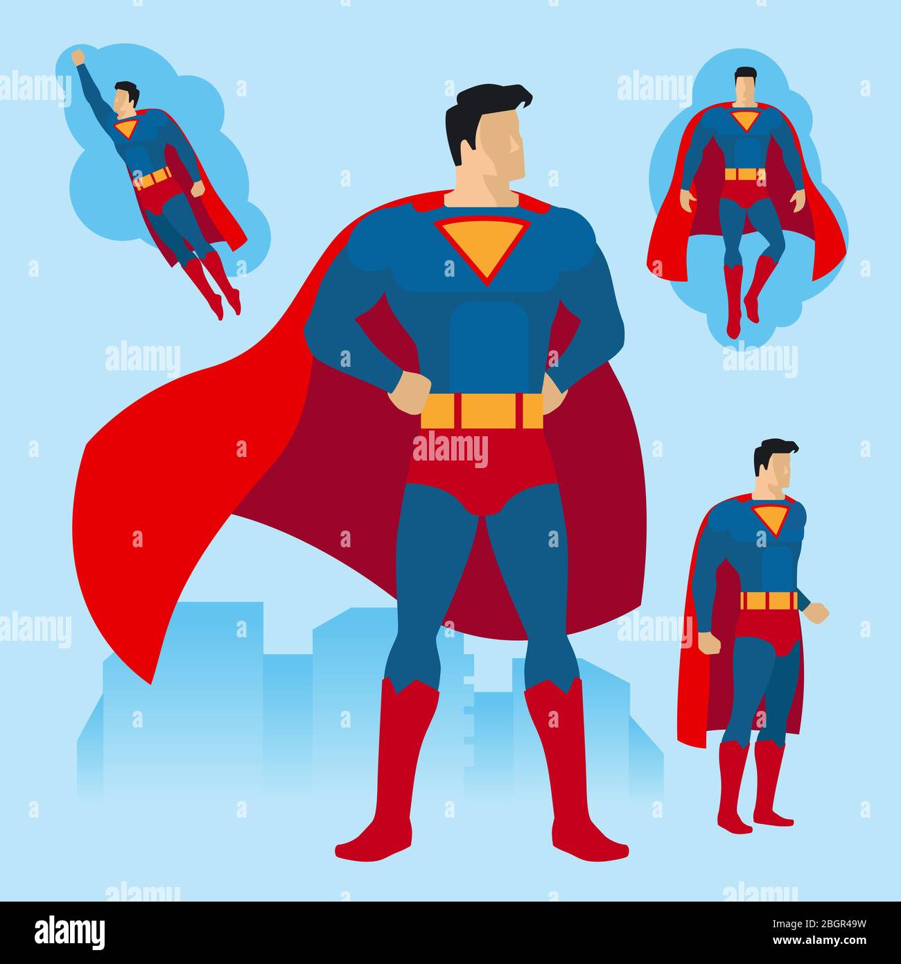 Superhero Pose Vector Art, Icons, and Graphics for Free Download