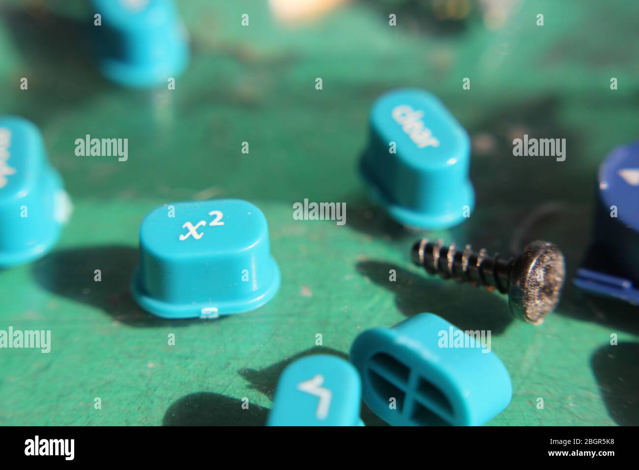 Simple computer parts, buttons, and pieces and technology Stock Photo ...