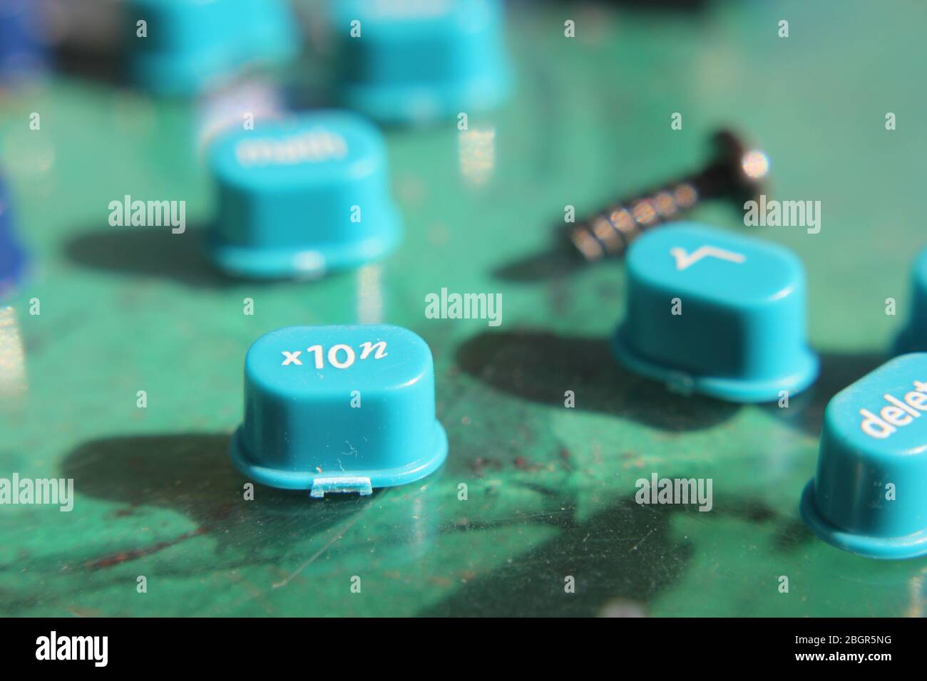 Simple computer parts, buttons, and pieces and technology Stock Photo ...