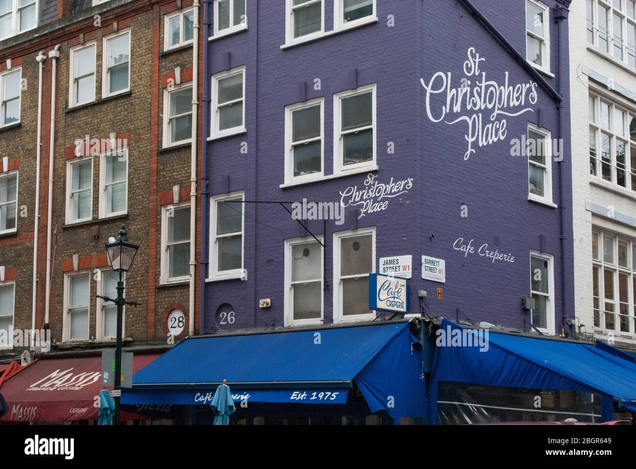 St. Christophers Place, 23 Barrett St, Marylebone, London W1U 1BF Stock Photo