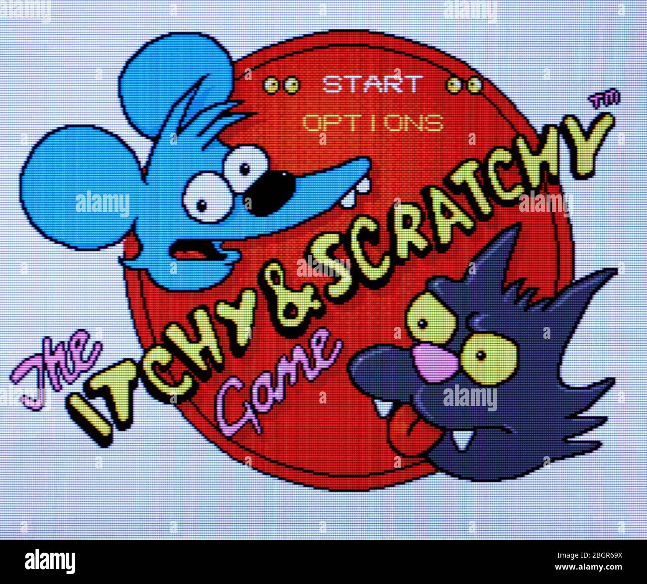 The Itchy & Scratchy Game - Sega Genesis Mega Drive - Editorial use only Stock Photo