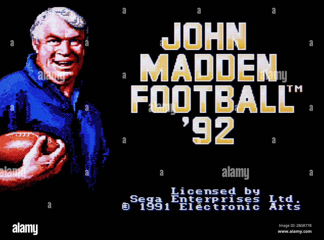 John Madden Football '92 - Sega Genesis Mega Drive - Editorial use only Stock Photo