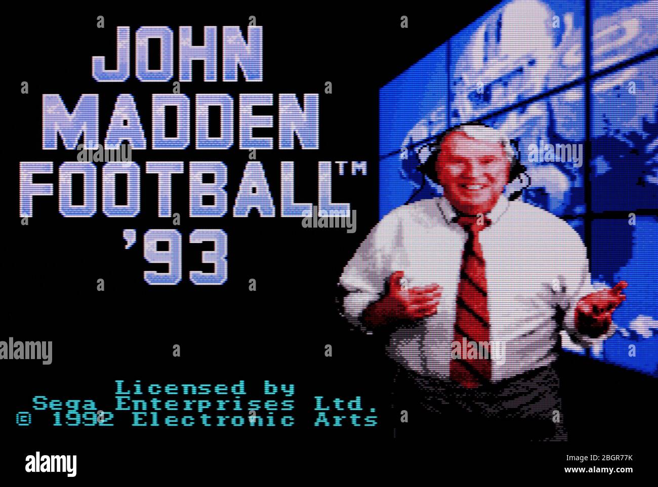 John Madden Football '93 - Sega Genesis Mega Drive - Editorial use only Stock Photo