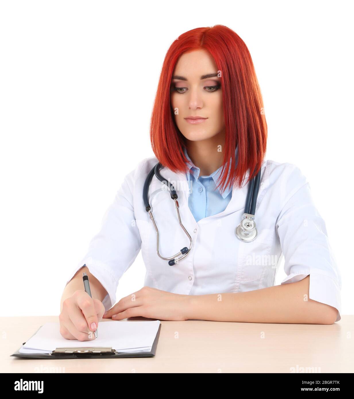 Doctor holding folder hi-res stock photography and images - Alamy