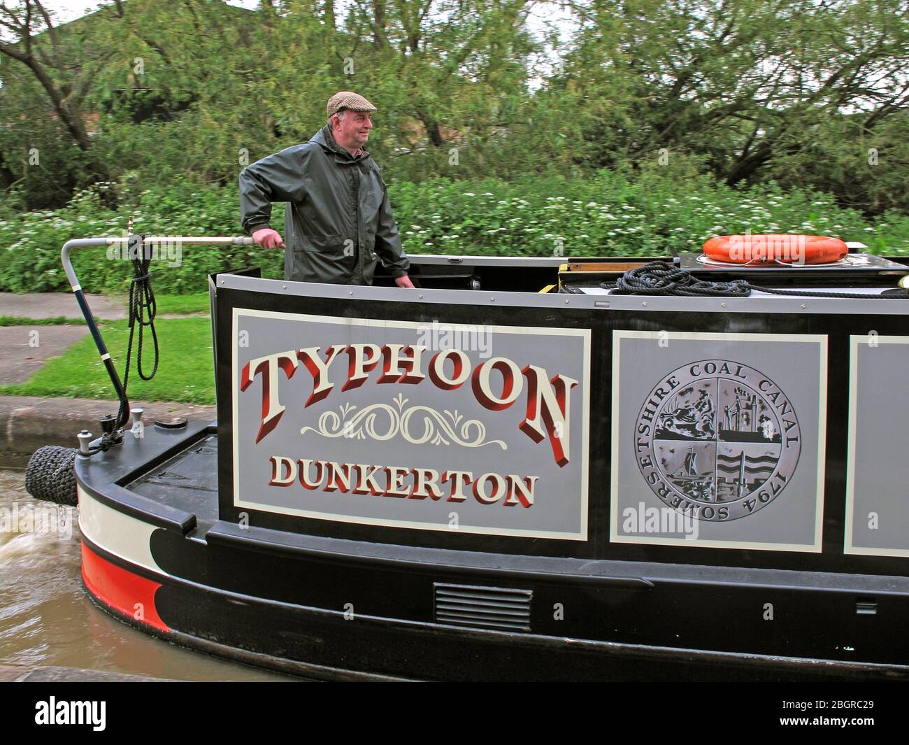 Typhoon Dunkerton Somersetshire Coal Canal 1794,Waterway Canal boat,narrowboat,England,Great Britain,UK Stock Photo