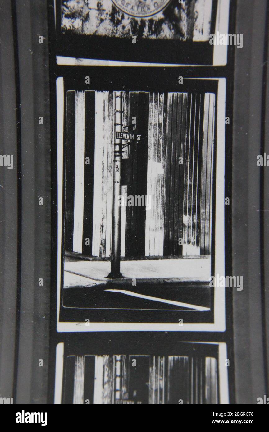 Fine 70s vintage extreme high contrast contact print photography of a ...
