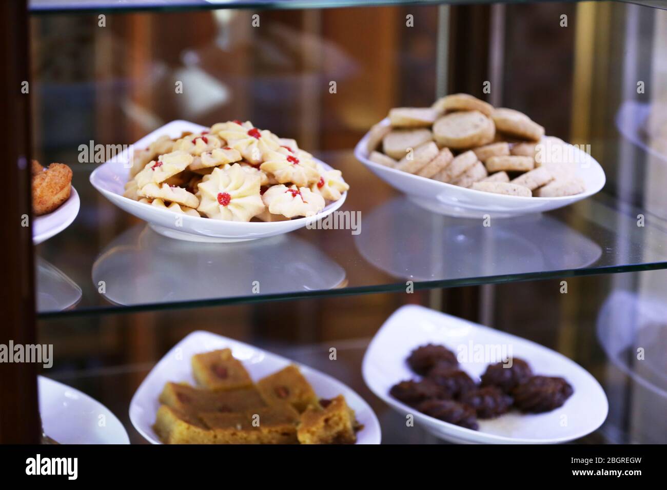 Tasty desserts in pastry shop Stock Photo - Alamy