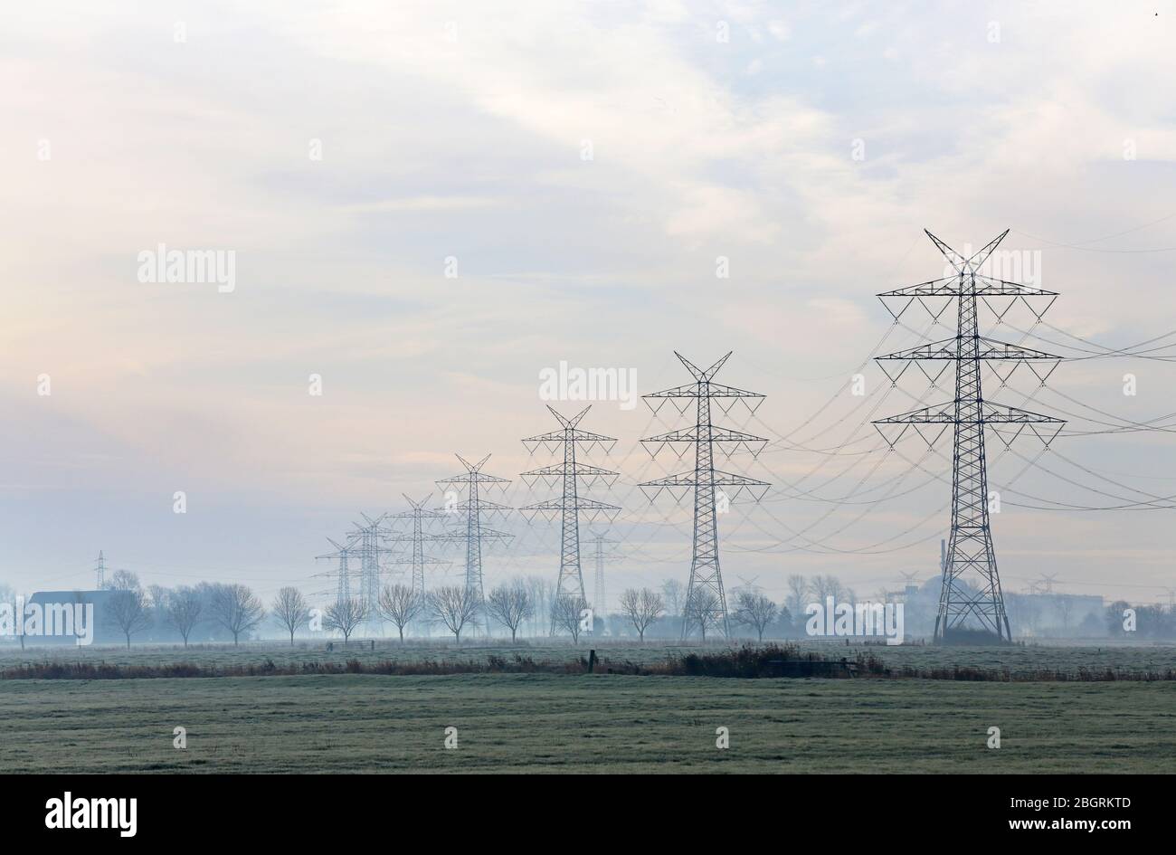 high voltage power line in Germany Stock Photo Alamy