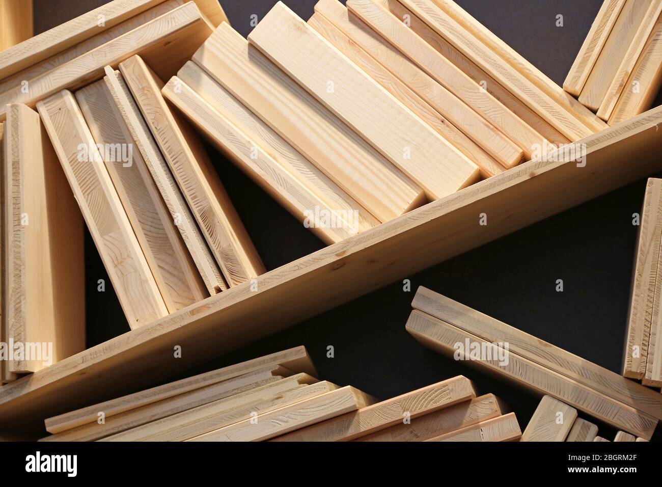 several pieces of different glued woods Stock Photo Alamy
