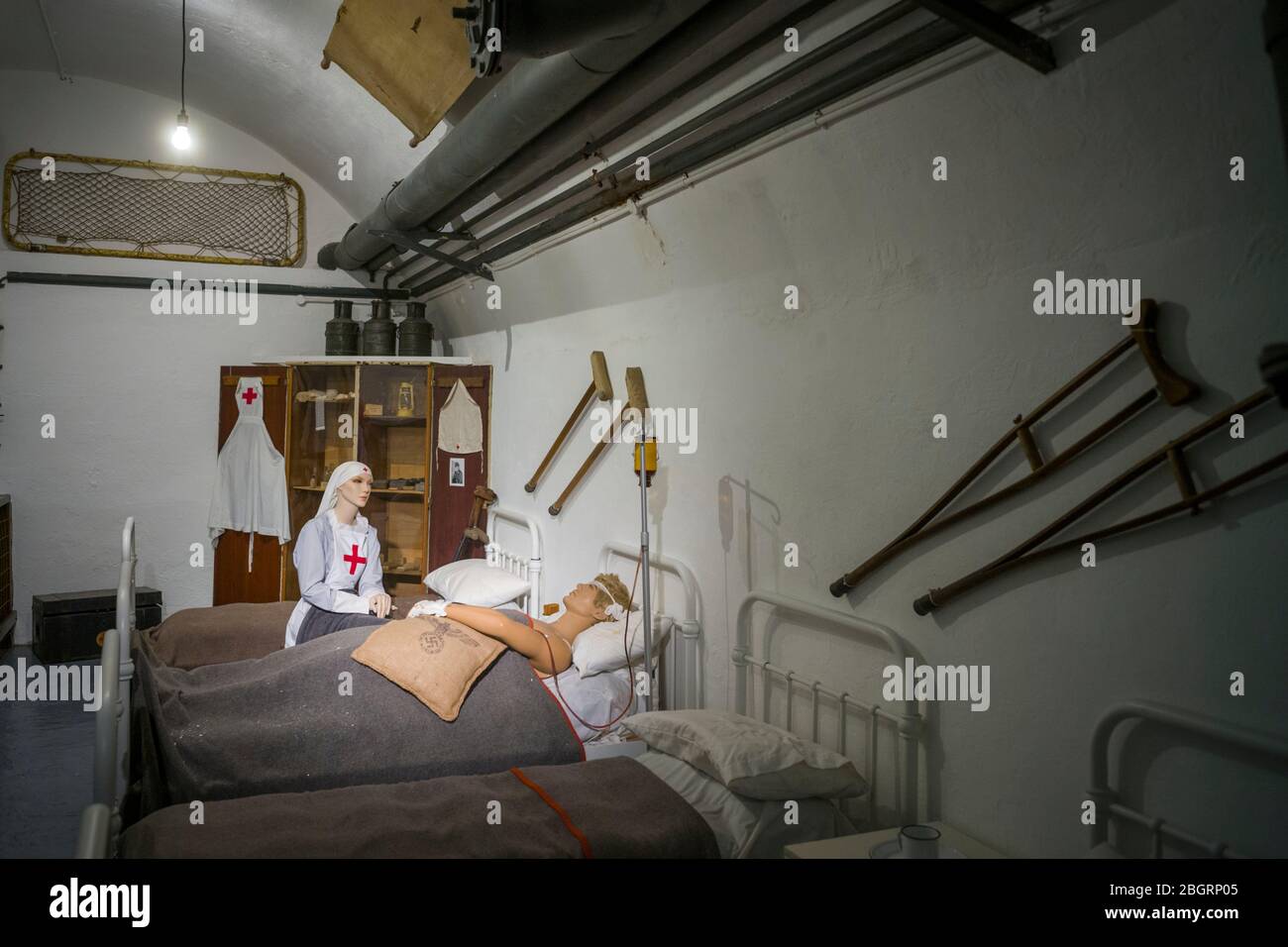 World War II German underground hospital Jersey War Tunnels Hohlgangsanlage 8 in Jersey