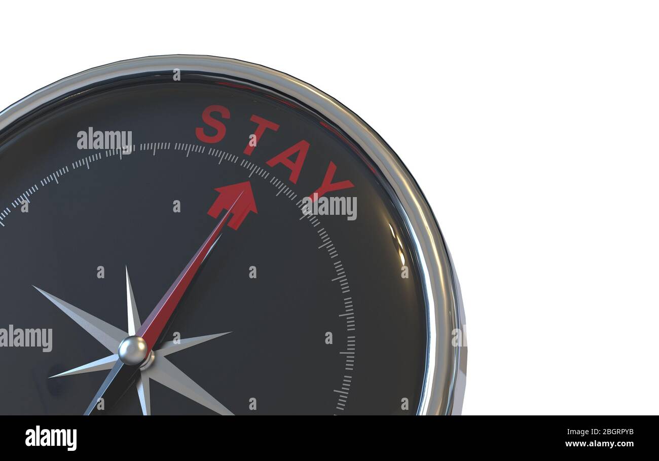 stay home compass direction shows north 3Drendering Stock Photo Alamy
