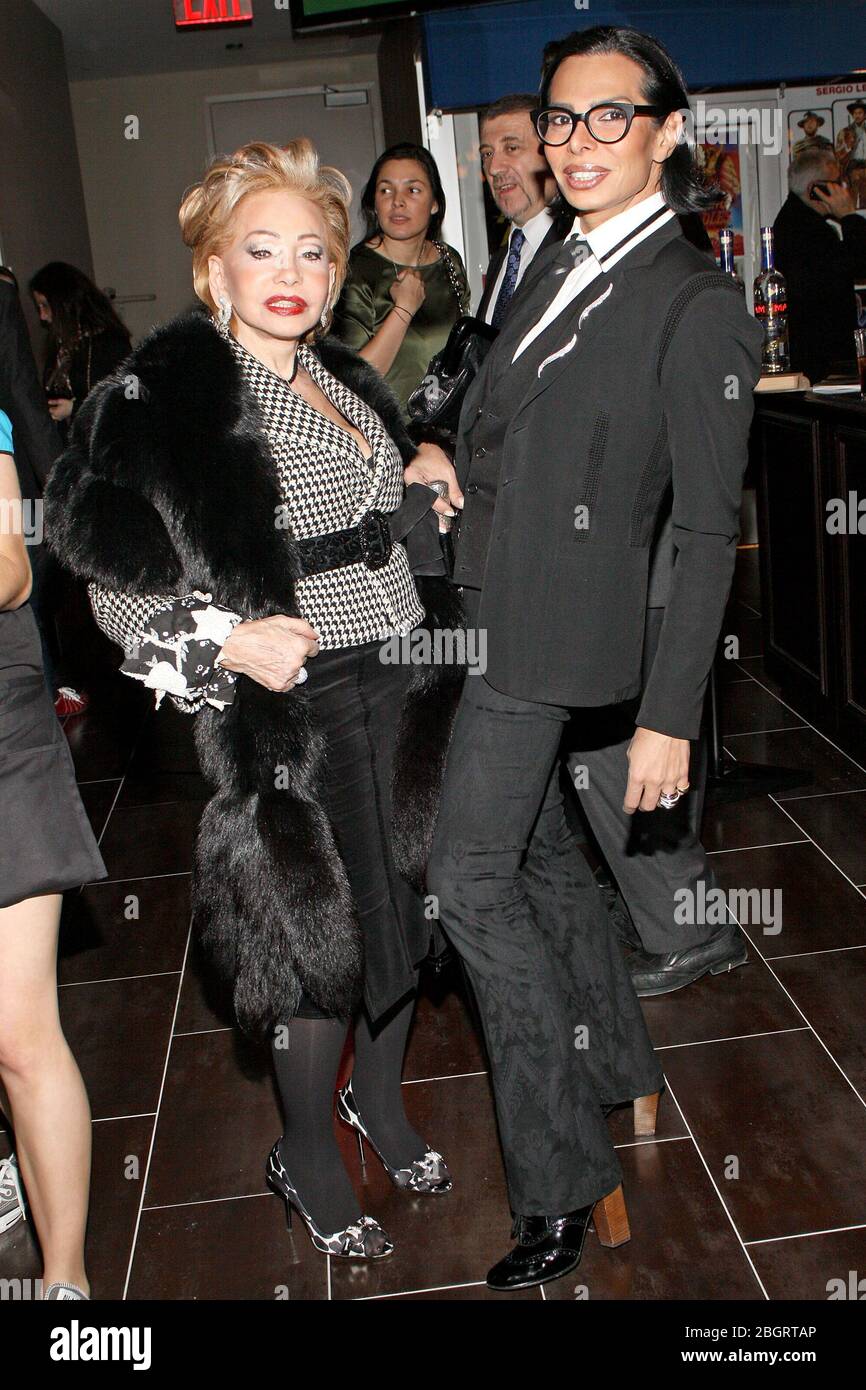 New York, NY, USA. 2 December, 2010. Lady Betty Grafstein, Jose Castelo Branco at the Gotham Magazine 2010 Holiday Party and grand opening of Bowlmor at Bowlmor Times Square. Credit: Steve Mack/Alamy Stock Photo